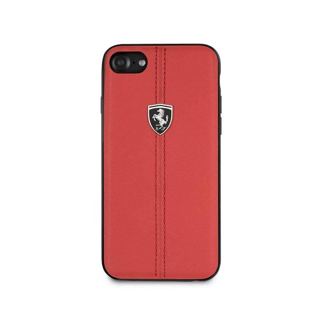 ferrari vertical stripe leather hard case for iphone se 2 red - SW1hZ2U6NTA1NDc=