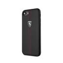 ferrari vertical stripe leather hard case for iphone se 2 black - SW1hZ2U6NTA1NTA=