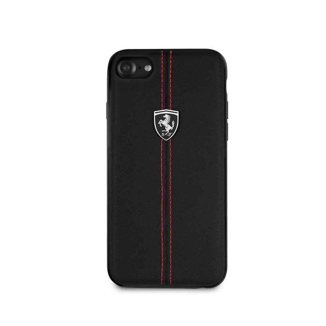 ferrari vertical stripe leather hard case for iphone se 2 black - SW1hZ2U6NTA1NTE=