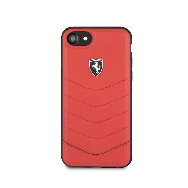 ferrari heritage quilted leather hard case iphone se 2 red - SW1hZ2U6NTA1NzE=