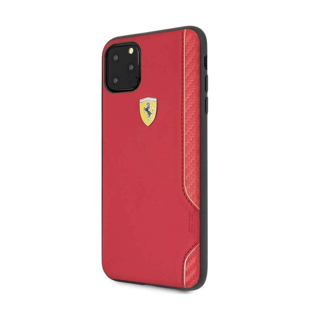 ferrari on track pu rubber soft case for iphone 11 pro max red - SW1hZ2U6NTA3NDA=
