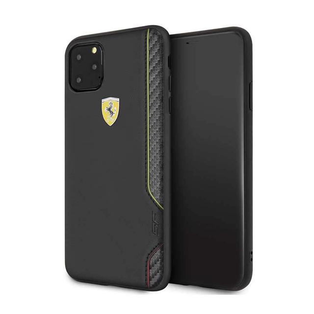 ferrari on track pu rubber soft case for iphone 11 pro max black - SW1hZ2U6NTA3NTE=