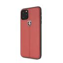 ferrari vertical stripe leather hard case for iphone 11 pro max red - SW1hZ2U6NTEzNTg=