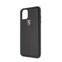ferrari vertical stripe leather hard case for iphone 11 pro black - SW1hZ2U6NTEzODM=