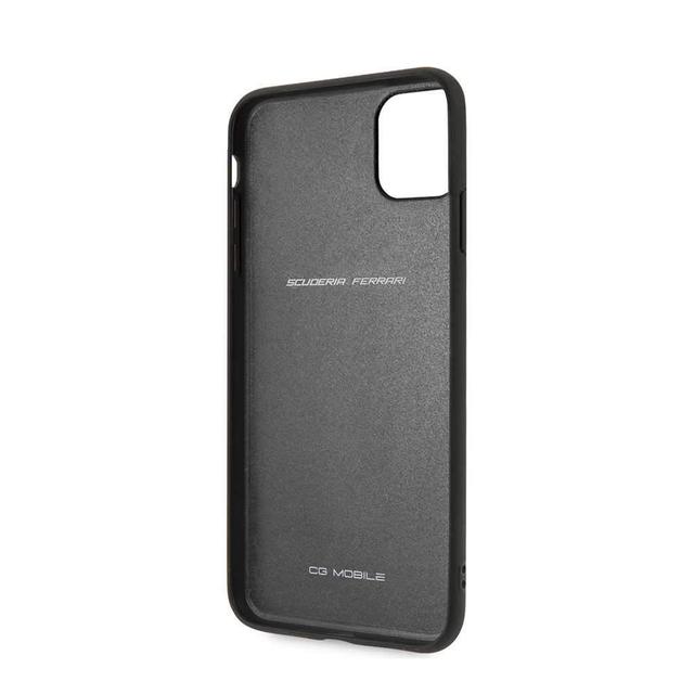 ferrari vertical stripe leather hard case for iphone 11 pro black - SW1hZ2U6NTEzODQ=