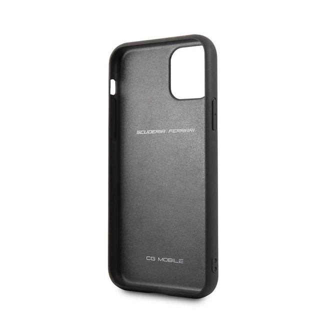 ferrari vertical stripe leather hard case for iphone 11 black - SW1hZ2U6NTEzOTA=