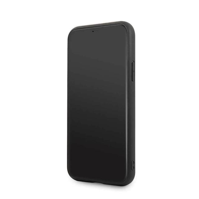 ferrari vertical stripe leather hard case for iphone 11 black - SW1hZ2U6NTEzOTE=