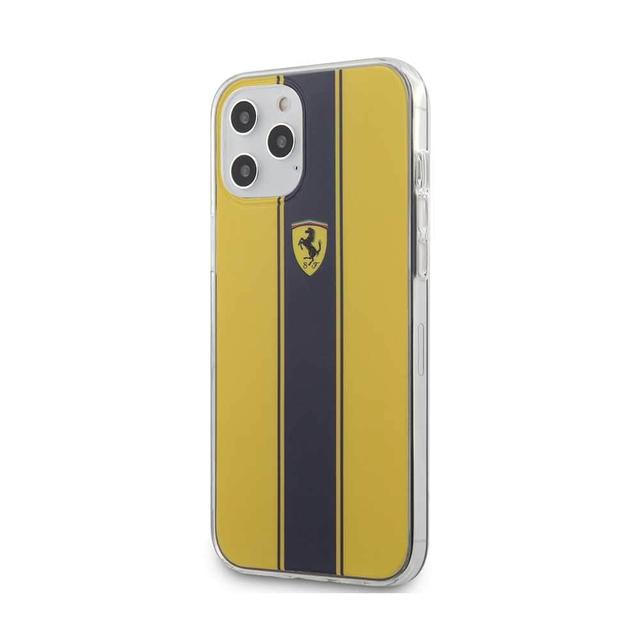 ferrari on track pc tpu hard case with navy stripes for iphone 12 pro yellow - SW1hZ2U6Njk0NjU=