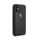 ferrari off track genuine leather hard case with contrasted stitched and embossed lines for iphone 12 mini 5 4 black - SW1hZ2U6Nzc5NjQ=