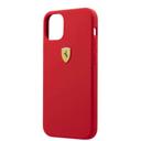 كفر Ferrari On Track Liquid Silicone Case Metal Logo for iPhone 12 / 12 Pro (6.1") - Red - SW1hZ2U6NzgzMDg=