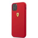 كفر Ferrari On Track Liquid Silicone Case Metal Logo for iPhone 12 / 12 Pro (6.1") - Red - SW1hZ2U6NzgzMTA=
