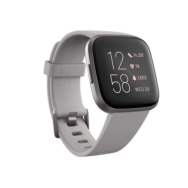 fitbit versa 2 fitness wristband with heart rate tracker grey silver - SW1hZ2U6NDI0NzU=