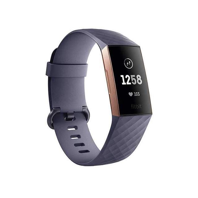fitbit charge 3 fitness wristband with heart rate tracker rose gold gray - SW1hZ2U6NDcyMzY=