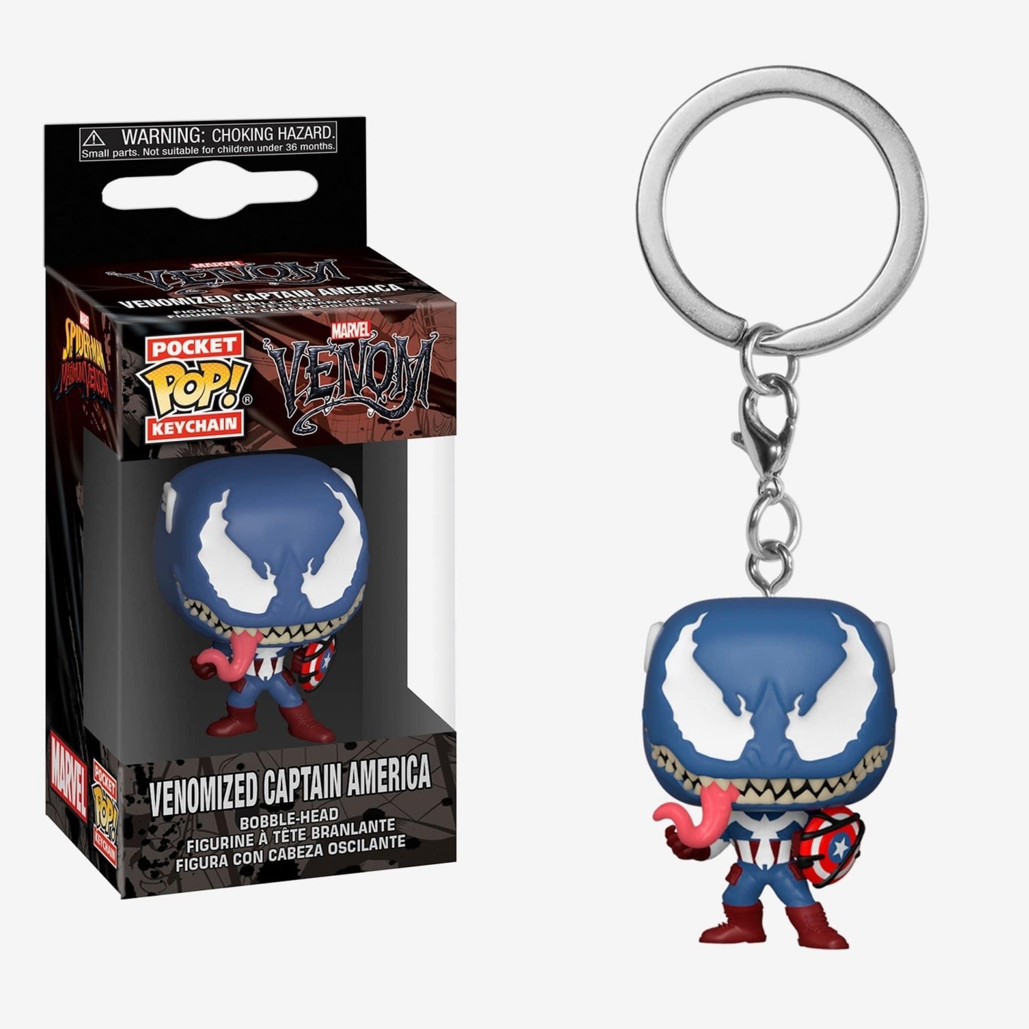 شخصية POP Keychain: Marvel Venom - Captain America