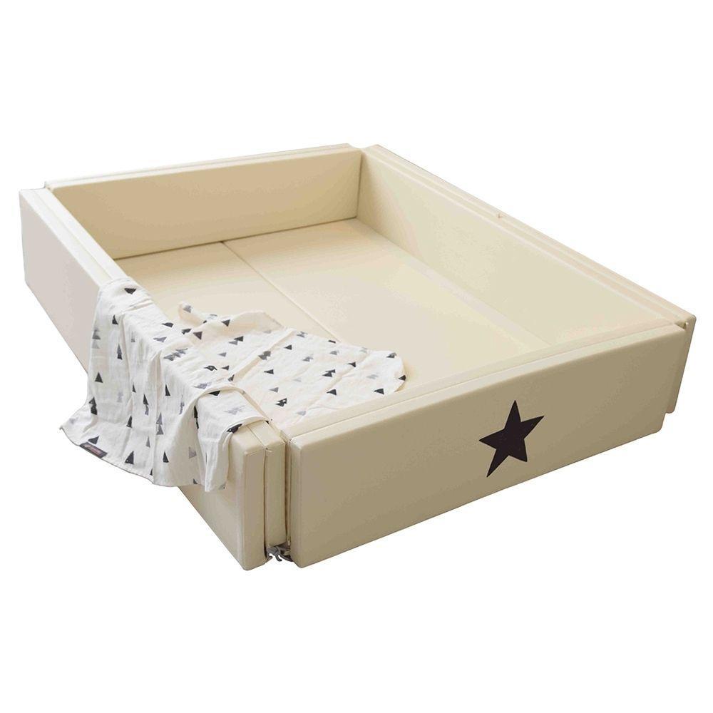 سرير أطفال متعدد الاستخدامات مقاس كبير مع نجمة GGUMBI Bumper Bed World Star - عاجي