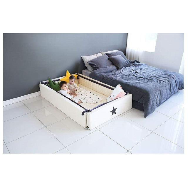 سرير أطفال متعدد الاستخدامات مقاس كبير مع نجمة GGUMBI Bumper Bed World Star - عاجي - SW1hZ2U6NzI4MTk=
