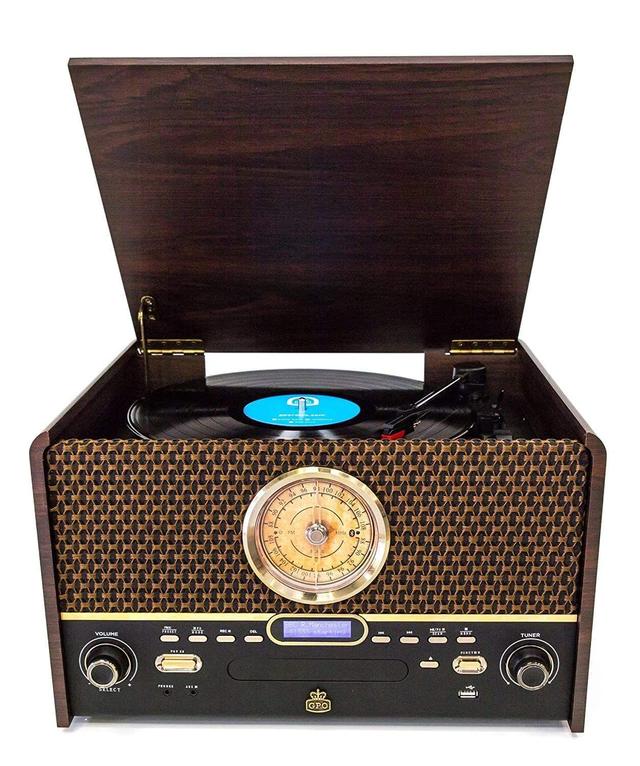 gpo retro attache chesterton vinyl record player digital bluetooth usb - SW1hZ2U6NTY4NDE=