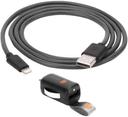 griffin powerjolt car charger with lightning cable 12w 24a black gray - SW1hZ2U6NjQwNDc=