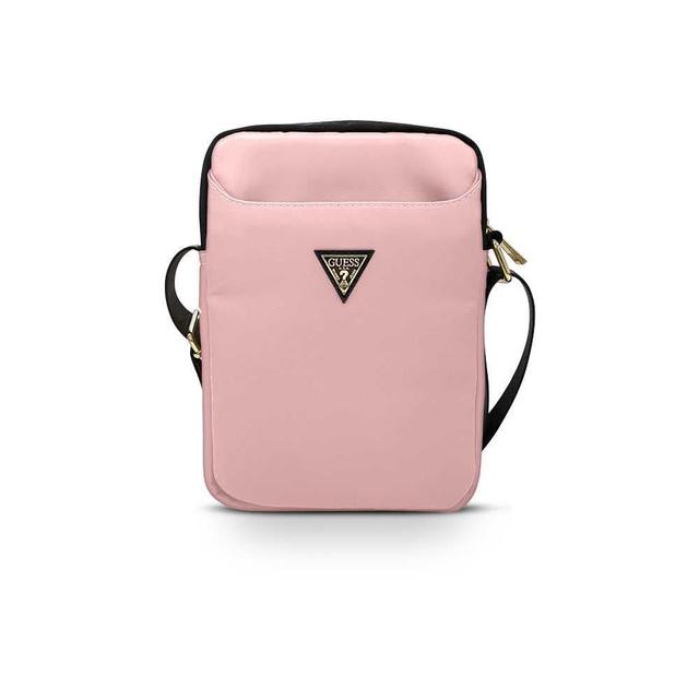حقيبة التابلت Guess Nylon Tablet Bag with Metal Triangle Logo 10" - Light Pink - SW1hZ2U6Nzc4MzI=