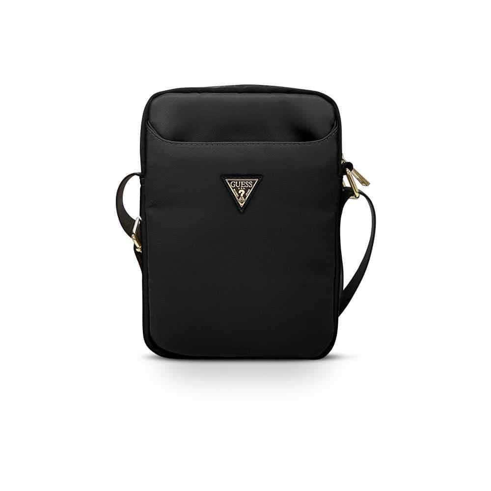 حقيبة التابلت Guess Nylon Tablet Bag with Metal Triangle Logo 10" - Black
