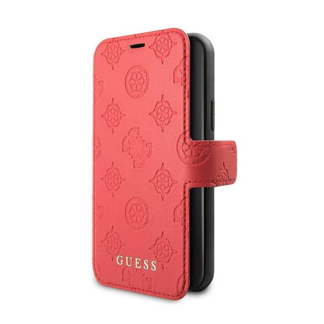 guess 4g peony booktype pu leather for iphone 11 red - SW1hZ2U6NDc0NjI=