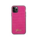 guess pu croco print case with metal logo for iphone 11 pro max pink - SW1hZ2U6NTA2MTE=