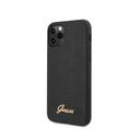 guess pu lizard print case with metal logo for iphone 11 pro black - SW1hZ2U6NTA2Nzk=