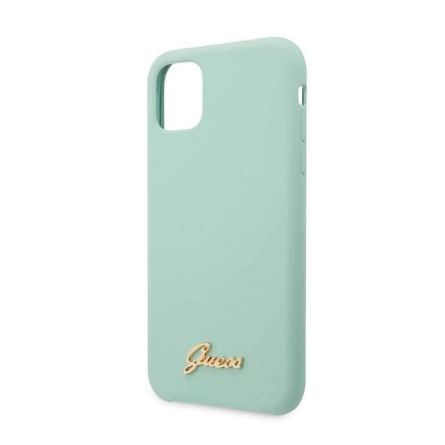 guess vintage logo silicone case for iphone 11 pro max green - SW1hZ2U6NTA4MDI=