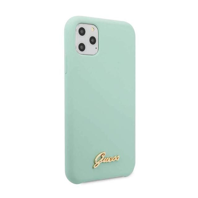 guess vintage logo silicone case for iphone 11 pro green - SW1hZ2U6NTA4MDc=