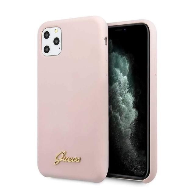 guess vintage logo silicone case for iphone 11 pro light pink - SW1hZ2U6NTA4MjM=