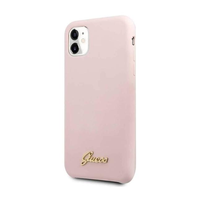 guess vintage logo silicone case for iphone 11 light pink - SW1hZ2U6NTA4MzA=