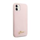 guess vintage logo silicone case for iphone 11 light pink - SW1hZ2U6NTA4MzE=