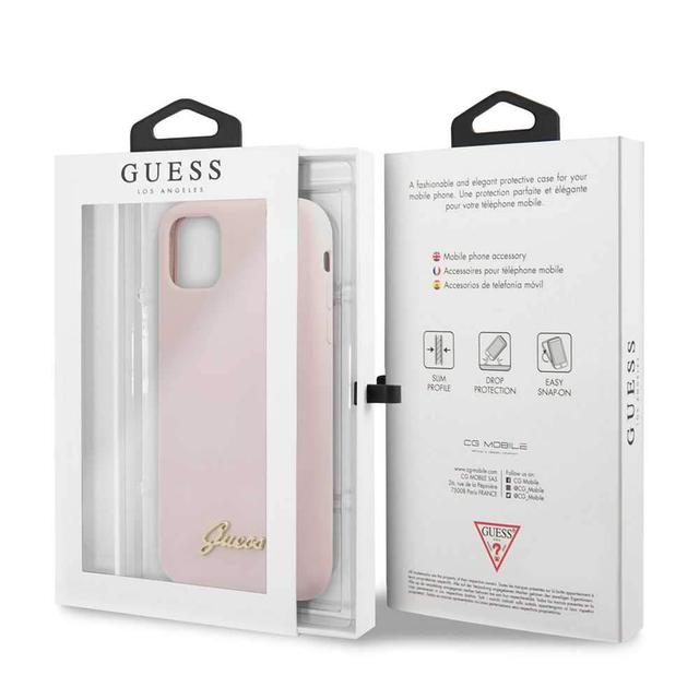 guess vintage logo silicone case for iphone 11 light pink - SW1hZ2U6NTA4MzM=