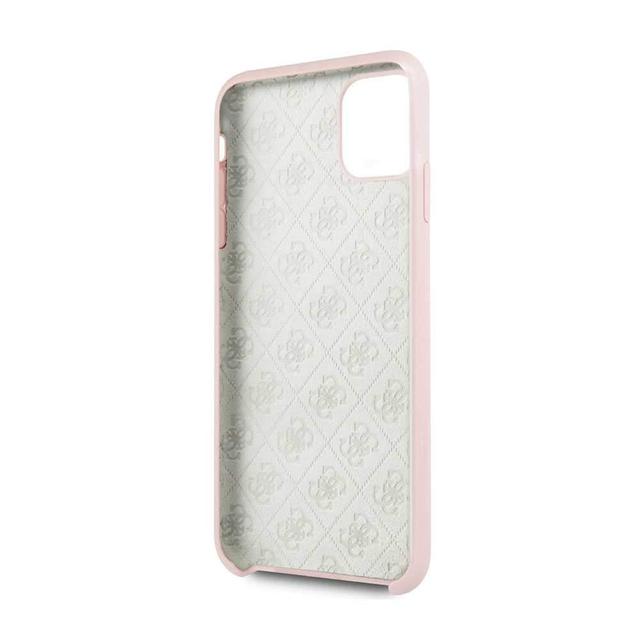 guess 4g tone logo silicon case for iphone 11 pro light pink - SW1hZ2U6NTA4NTY=