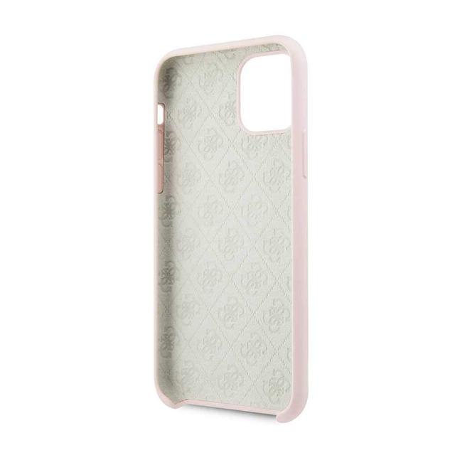 guess 4g tone logo silicon case for iphone 11 light pink - SW1hZ2U6NTA4NjM=