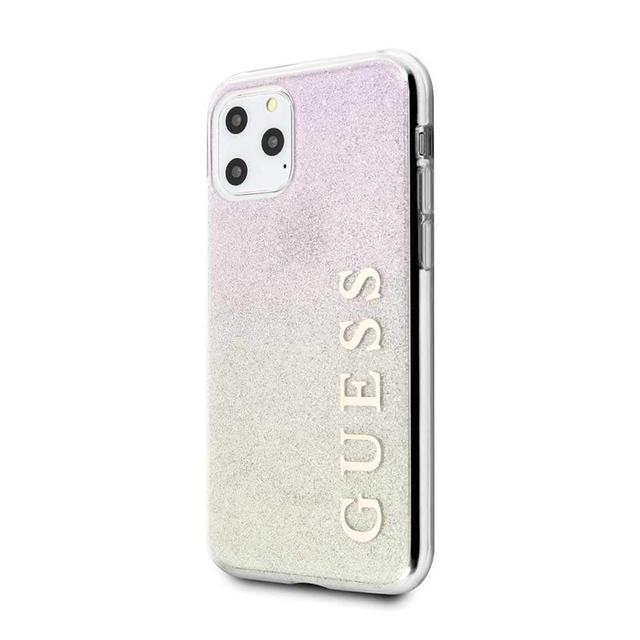 guess pc tpu glitter gradient case for iphone 11 pro max gold pink - SW1hZ2U6NTA4Nzg=