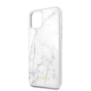 guess marble collection pc tpu tempered glass case for iphone 11 white - SW1hZ2U6NTQwMTU=