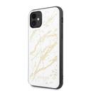 كفر Guess - PC/TPU Layer Gold Glitter Marble Case for iPhone 11 - أبيض - SW1hZ2U6NjIxMzQ=