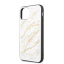 كفر Guess - PC/TPU Layer Gold Glitter Marble Case for iPhone 11 - أبيض - SW1hZ2U6NjIxMzU=