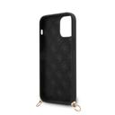 guess pu embossed white logo and strap case for iphone 12 mini 5 4 black - SW1hZ2U6Nzc4OTM=