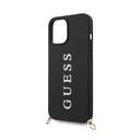 guess pu embossed white logo and strap case for iphone 12 12 pro 6 1 black - SW1hZ2U6Nzc5MDA=