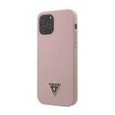 guess liquid silicone case w metal logo for iphone 12 12 pro 6 1 pink - SW1hZ2U6NzgxODI=