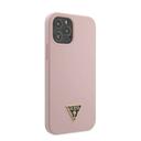 guess liquid silicone case w metal logo for iphone 12 pro max 6 7 pink - SW1hZ2U6NzgyNjg=