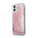 guess liquid glitter 4g pattern case for iphone 12 mini 5 4 pink gold - SW1hZ2U6NzgyNzI=