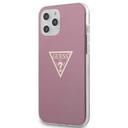 guess pc tpu metallic triangle hard case for iphone 12 pro max 6 7 pink - SW1hZ2U6NzgzOTA=