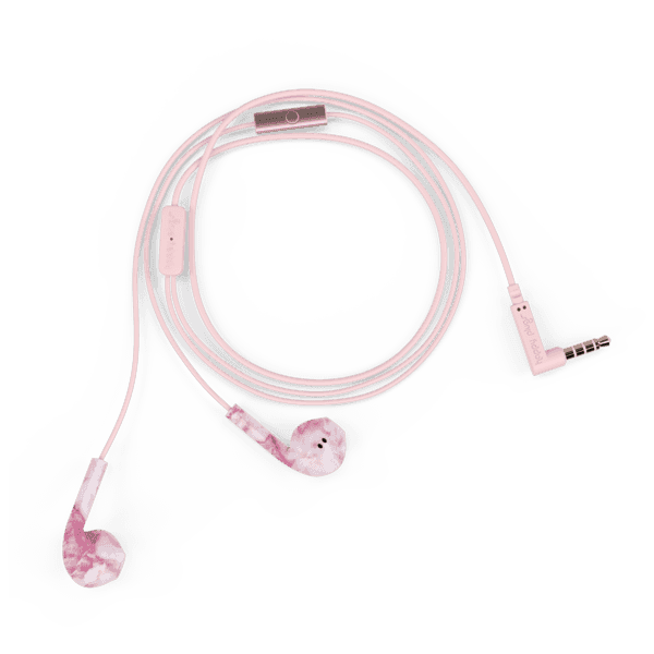 happy plugs earbud plus pink marble - SW1hZ2U6MzM2MDc=