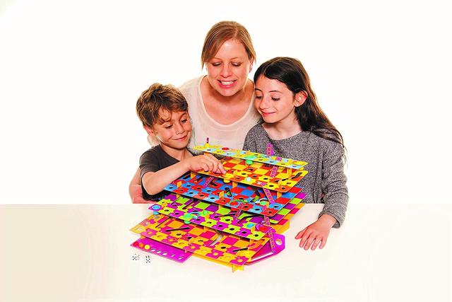 happy puzzle multi level snakes and ladders colorful indoor board classic game with twist of modern 3d w ladders to climb holes for snake bites kids adults family fun game w 5 unique levels - SW1hZ2U6NTY5MDQ=