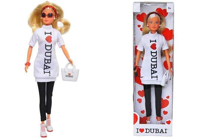 لعبة دمية I LOVE DUBAI مع شنطة يد SIMBA - I Love Dubai