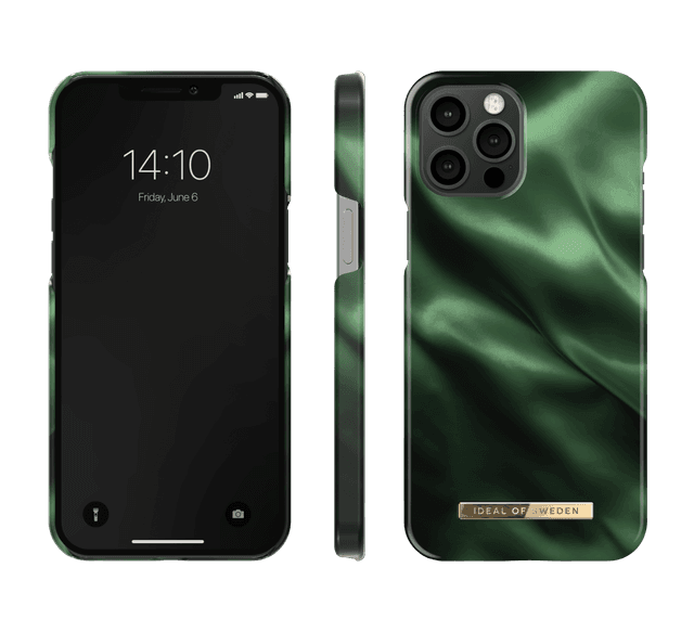 كفر iDeal of Sweden - SATIN Apple iPhone 12 Pro Max Case - Emerald Satin - SW1hZ2U6NzE5NDk=