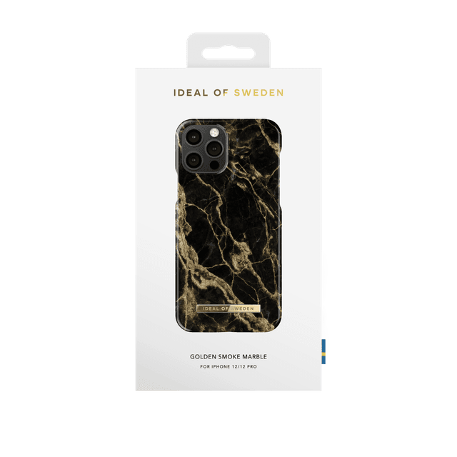 ideal of sweden marble apple iphone 12 12 pro case fashionable swedish design marble stone iphone back cover wireless charging compatible golden smoke marble - SW1hZ2U6NzE5NjY=